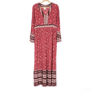 Knox Rose Boho Maxi Dress XL Romantic Floral Renaissance Festival Fairy Cottage